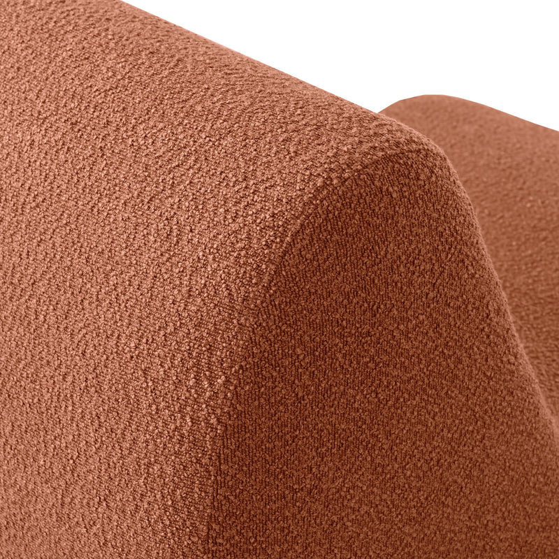 Curved Lounge Chair With Ottoman And High Resilience Foam