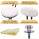 Round Print Bar Stools Upholstered Chairs For Kitchen (Set of 2)