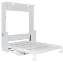 Murphy Bed With Desk, LED Lights & USB Charging Station