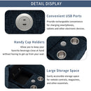 Sectional Sofa Chenille Upholstered Sofa With Two Removable Ottoman, Two USB Ports, Two Cup Holders And Large Storage Box For Living Room