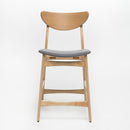 Retro Modern Counter Height Chair Set With Cushioned Seats