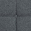 Queen Size Upholstered Platform Bed Frame With Button Tufted Linen Fabric Headboard - Dark Gray