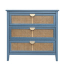 3 Drawer Cabinet, Natural Rattan, American Furniture