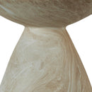 Outdoor Geometric End Table - Marble