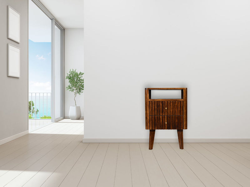 Reeve - Nightstand, 2 Drawers - Chestnut