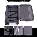 3 Piece Luggage Sets, Softshell Suitcase Spinner Wheels