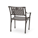Cast Aluminum Dining Chair With Hand Crafted Details - Bronze