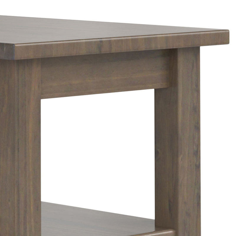 Lev - Narrow End Table - Smoky Brown