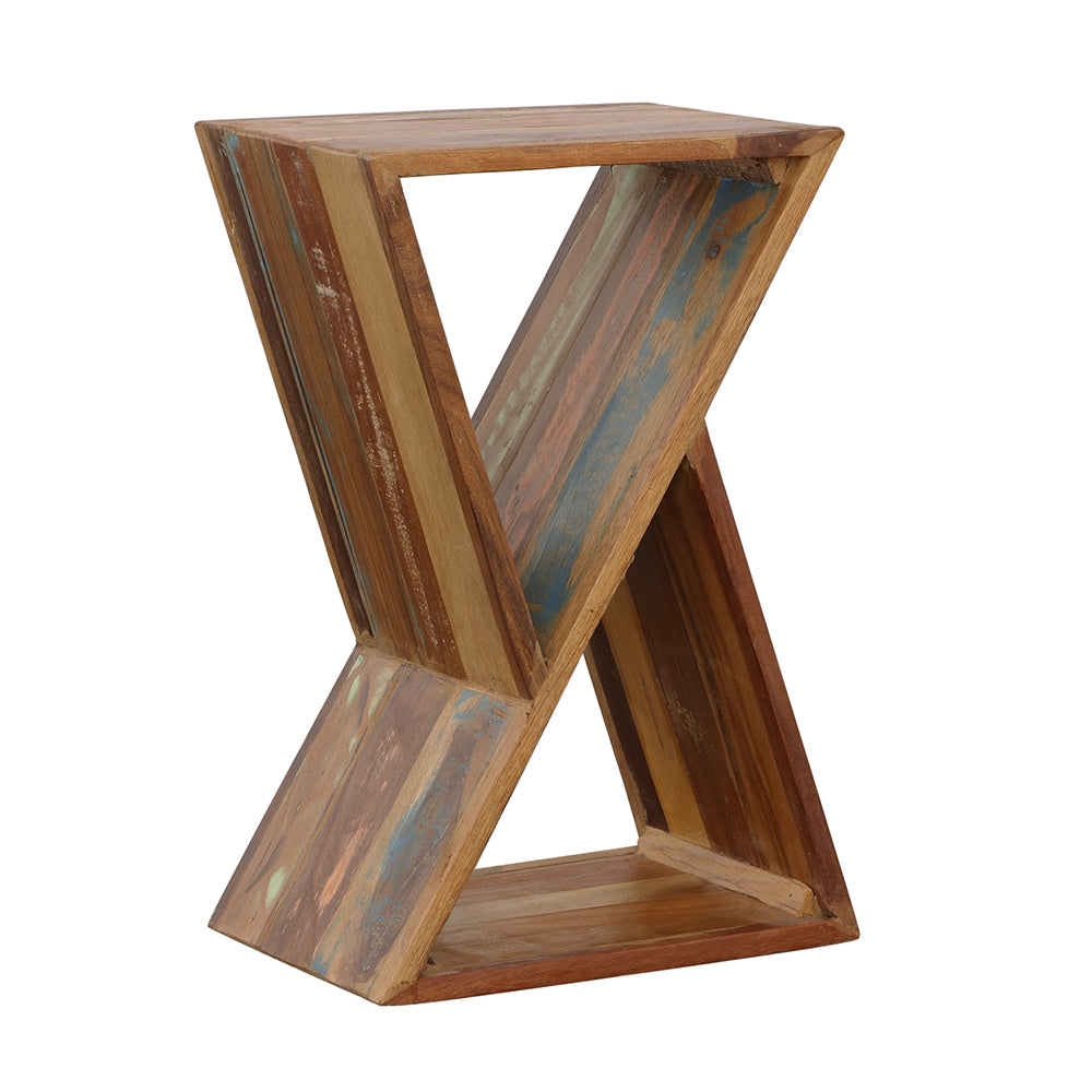 Lily Solid Reclaimed Wood Accent Side Table Natural — view 1