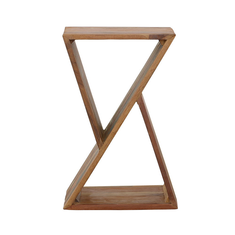 Lily Solid Reclaimed Wood Accent Side Table Natural — view 3