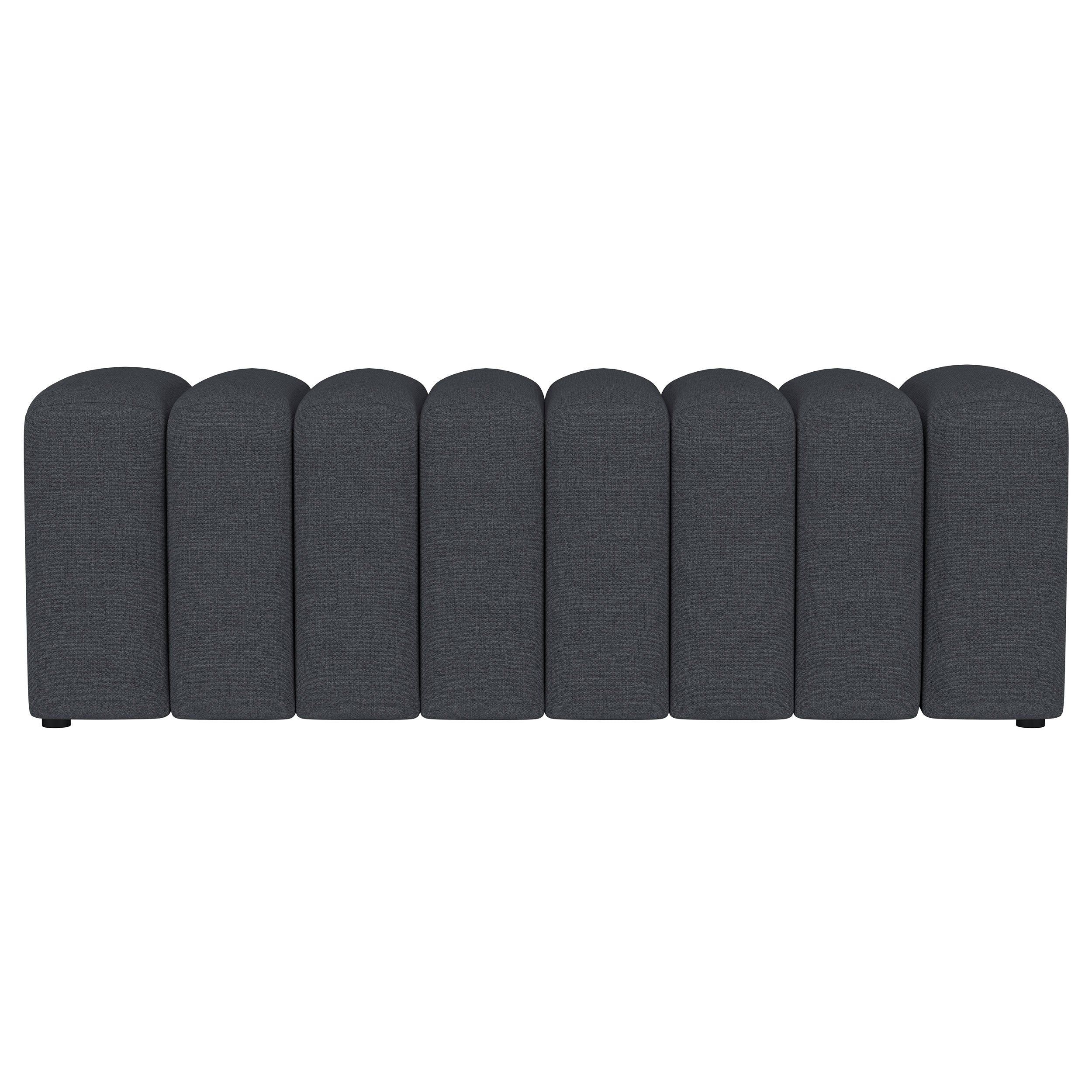 Summer Fabric Upholstered Tufted Accent Bench Charcoal — view 3