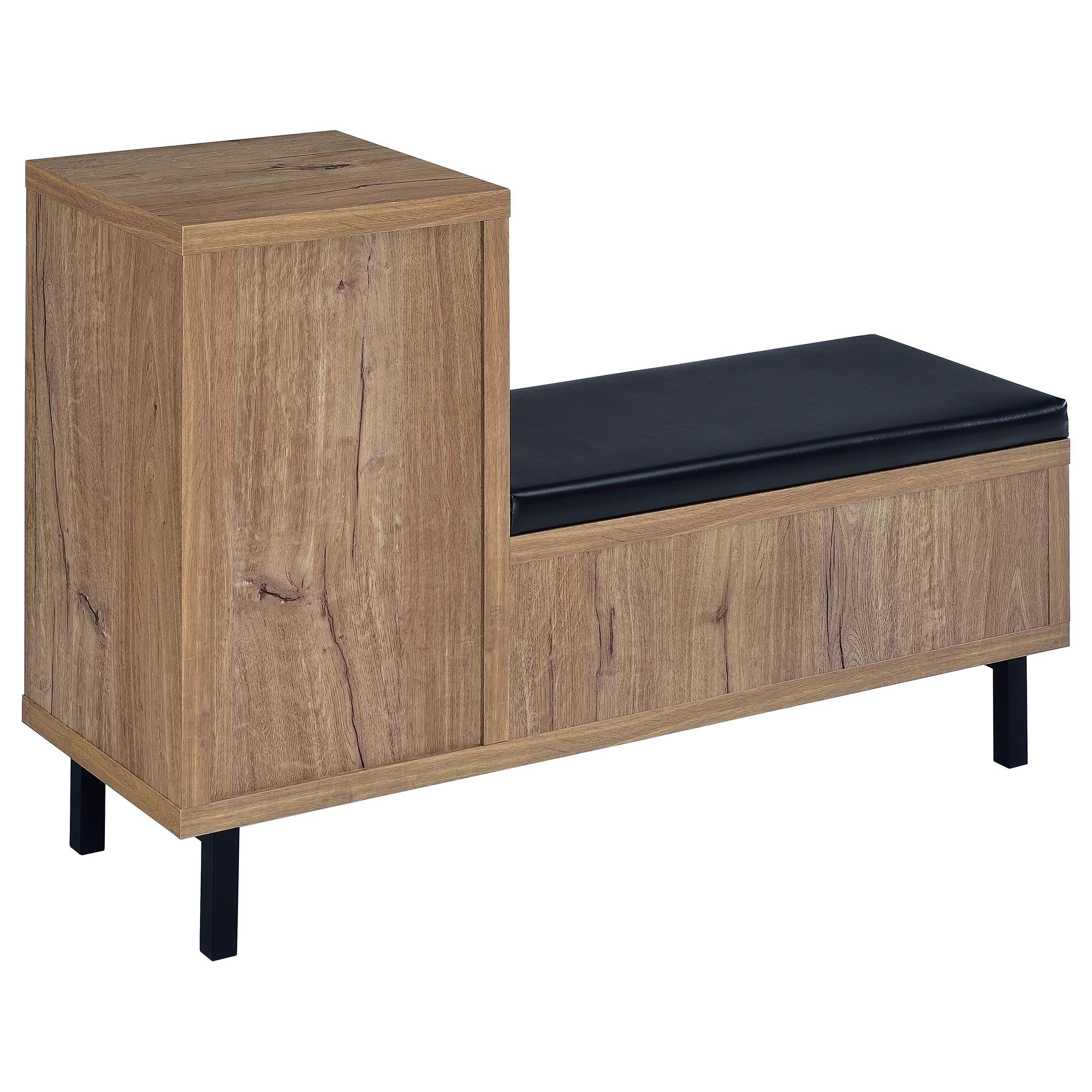 Teller 1-door Entryway Shoe Storage Bench Natural Oak — view 6