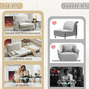 Mid Century Modern Foldable Sofa Bed, 3 In 1 Convertible Sleeper With 3 Pillows