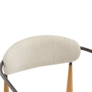 Modern Luxe Dining Arm Chair Set With Upholstery