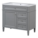 Bathroom Vanity & Top Sink, Modern Bathroom Storage Cabinet With 2 Drawers And A Tip-Out Drawer