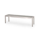 Outdoor Modern Aluminum Dining Bench, Durable And Elegant Design