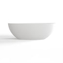 Soaking Bathtub, Freestanding, Solid Surface - Matte White