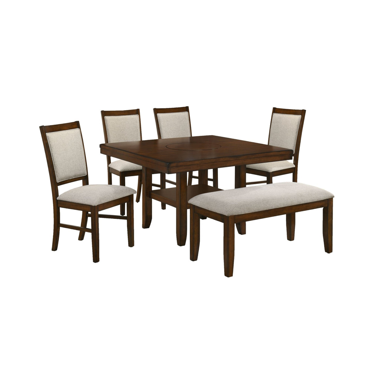 Portage Standard Height Dining Set in Dark Brown by Elements International, view 2