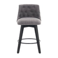 Swivel Bar Stools & Button Tufted Back (Set of 2)