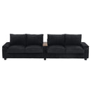 Modern 4 Seater Corduroy Sofa Couch With USB Ports And Hidden Storage