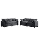 Elegant Corduroy Oversized Sectional Sofa Set With Deep Seats And Flexible Layout