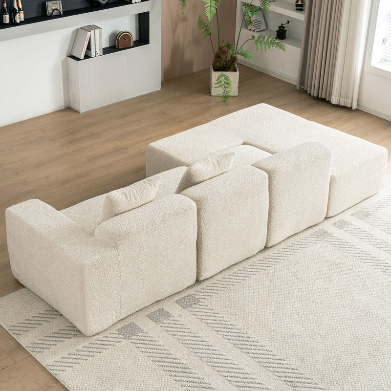 Sectional Sofa Full-Compressed Sofa Couch Free-Combined Sofa For Living Room