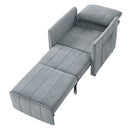 Upholstered Convertible Sleeper Sofa With 5 Position Backrest, Side Pockets, Storage