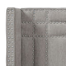 Elle - Wingback Upholstered King Bed - Silver Gray