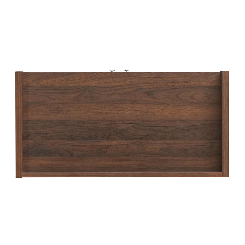 Farmhouse Style Monita Wine Cabinet With Storage Space - Walnut