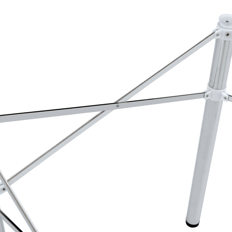 Simple Silver Stainless Steel Folding Table Frame Multifunctional Space Saving Design.Separate Folding Table Legs That Can Be Paired With Various Sizes And Styles Of Tabletops - Silver