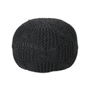 Bordeaux - Knitted Cotton Round Pouf