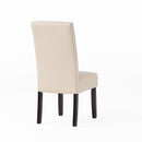 Pertica - Dining Chair Contemporary Design Wood Fabric - Natural
