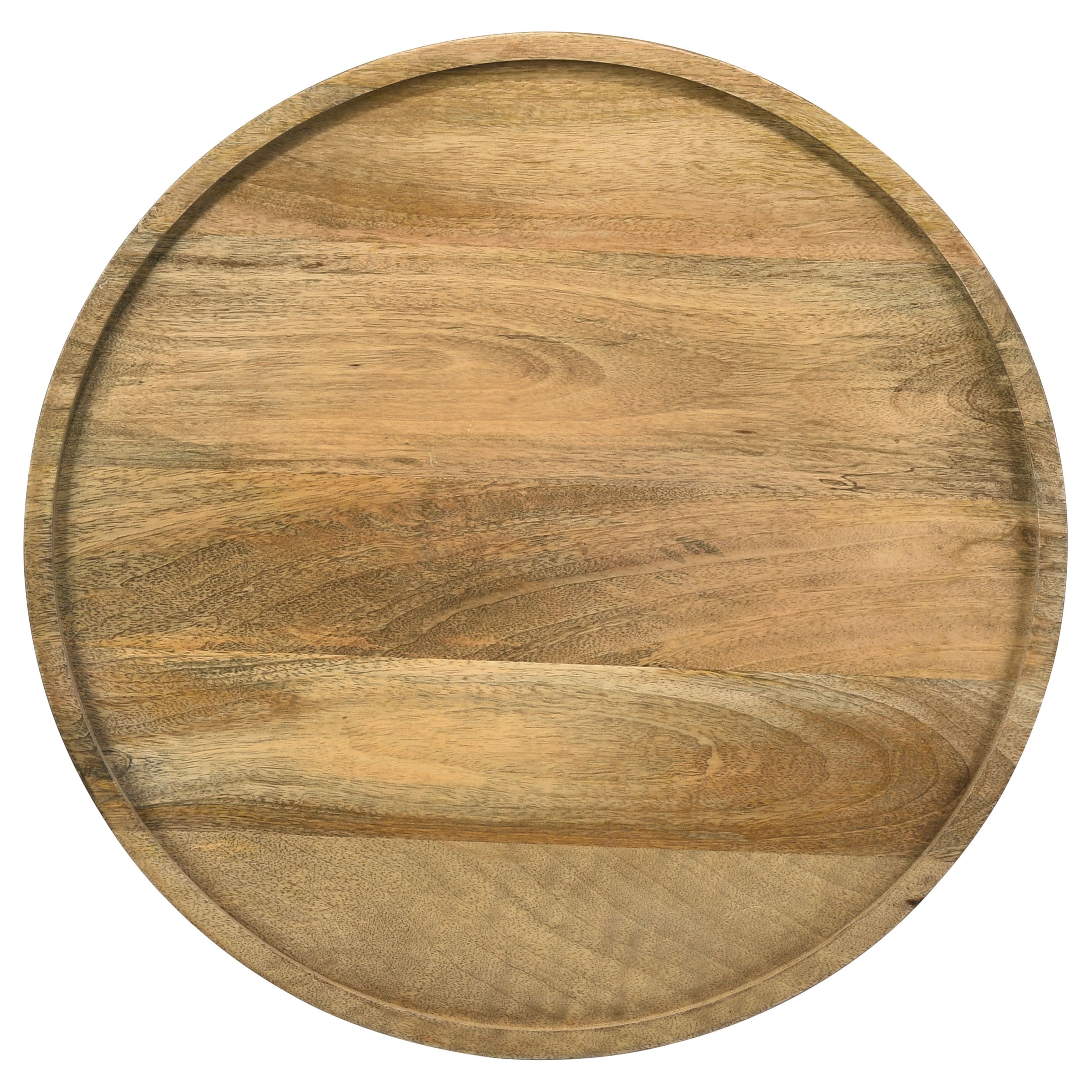Ixia Round Solid Mango Wood Accent Side Table Natural — view 3