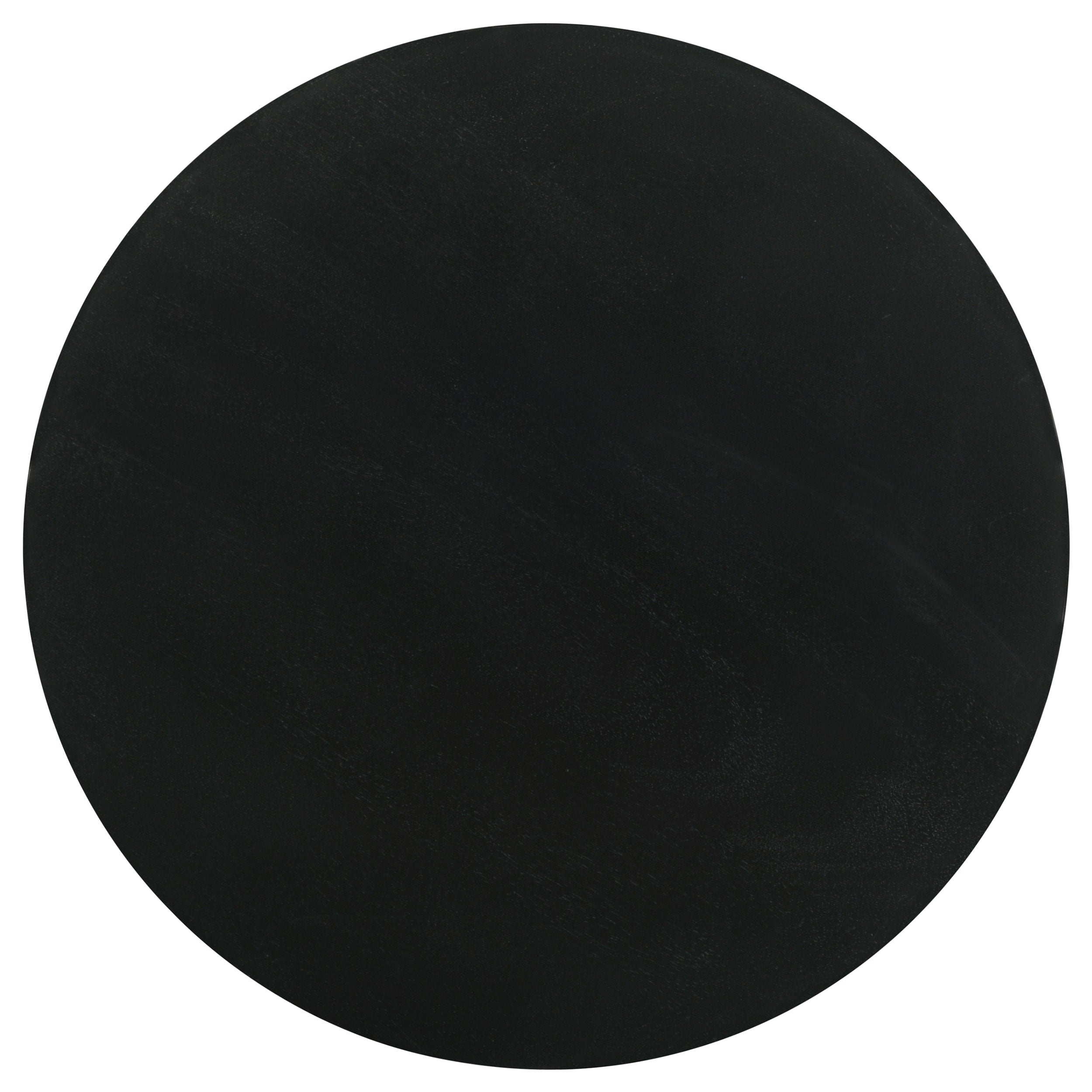 Dianella Round Pedestal Base Accent Side Table Black Stain — view 3