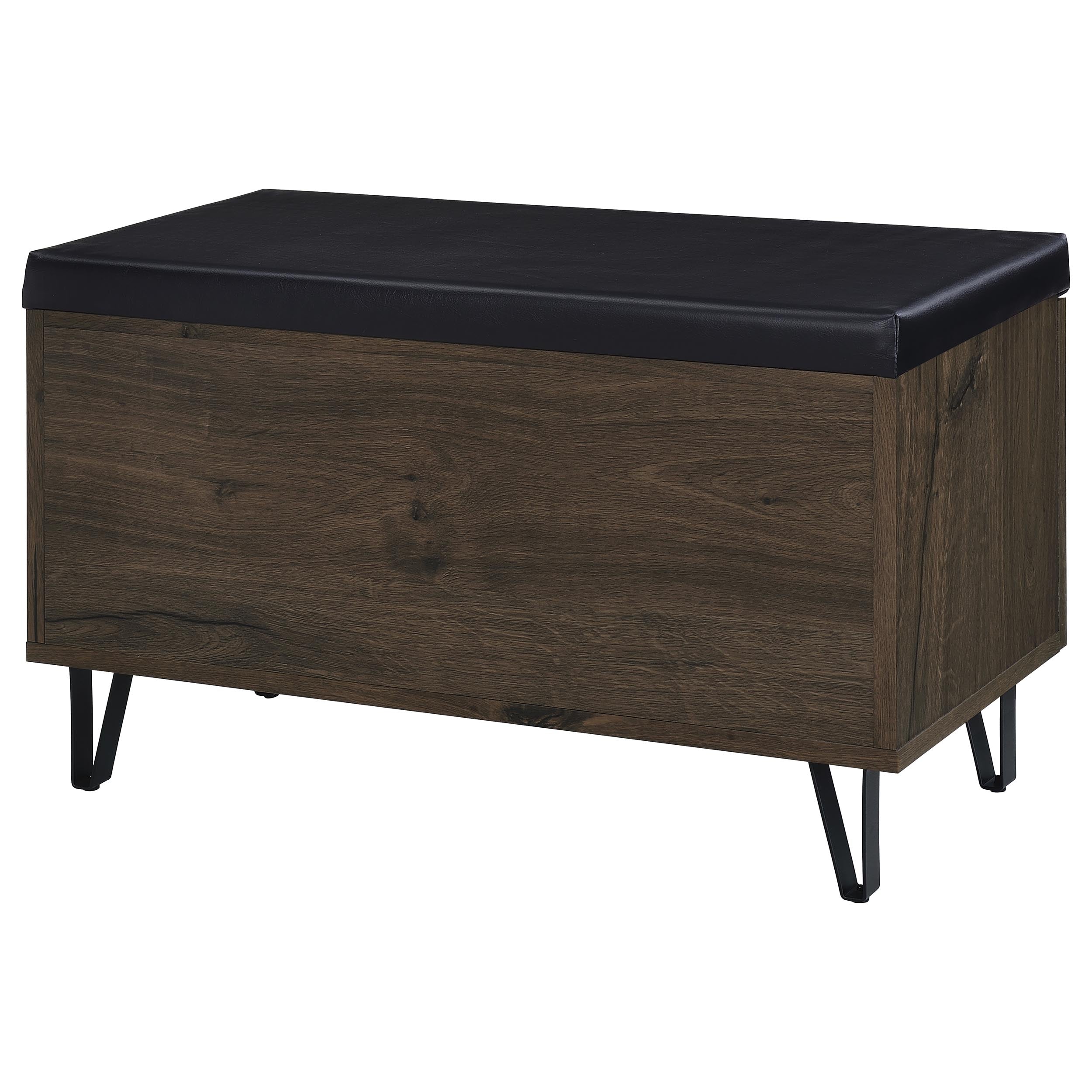 Brixton 2-door Padded Entryway Shoe Storage Bench Smoked Oak — view 8