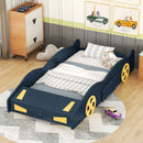 Race Car Shaped Platform Bed With Wheels And Storage