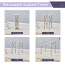Simple Silver Stainless Steel Folding Table Frame Multifunctional Space Saving Design.Separate Folding Table Legs That Can Be Paired With Various Sizes And Styles Of Tabletops - Silver