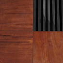 Italian Retro Inspired Acacia Wood Storage Coffee Table - Brown / Black