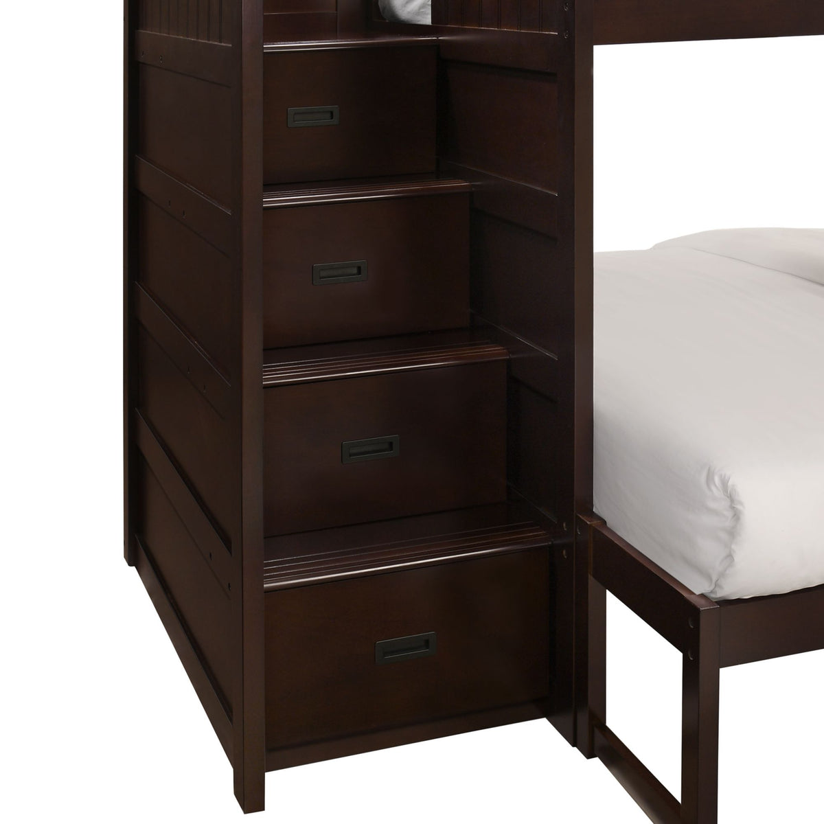Sami Step Bunk With Left Headboard in Dark Brown by Elements International, view 24