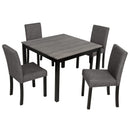 Modern Dining Table Set With Upholstered Chairs For Dining Room