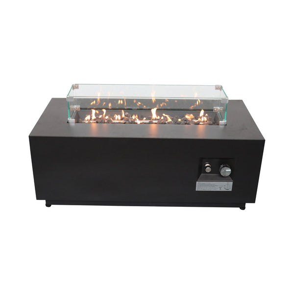 Outdoor Fire Pit Table With Lid, Fuel Versatility - Black