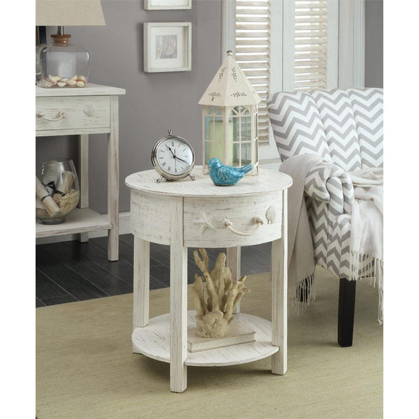 Lyria Coastal Style One Drawer Accent Table