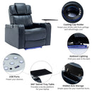 Power Recliner Theater Chair With Cooling Cup Holder, Bluetooth Speaker, LED Lights, USB Ports