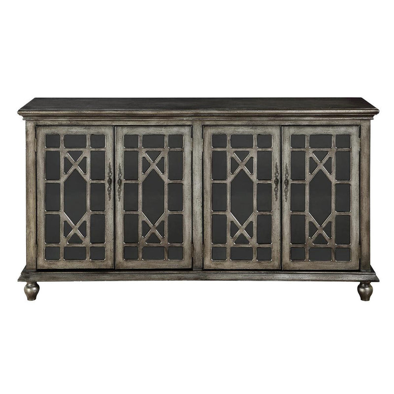 Hand Painted Textured Credenza Storage Cabinet