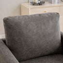 Modern Upholstered Square Swivel Accent Chair With 360 Degree Rotation