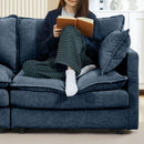 Modular L-Shaped Sectional Sofa With Movable Ottoman