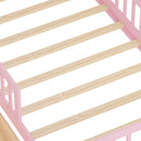 Bed With Headboard Storage Rack, 2 Under Bed Drawers, 3 Side Guardrails For Safety