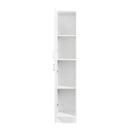 Freestanding Cabinet With Inadjustable Shelves And Two Doors For Kitchen, Dining Room - White