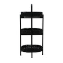 Modern 3 Tier Handwoven Side Table With Oval Organizer