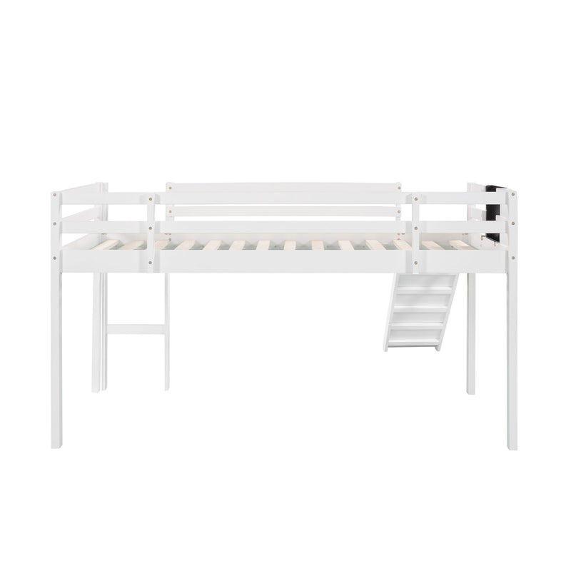 Loft Bed With Slide, Stair And Chalkboard